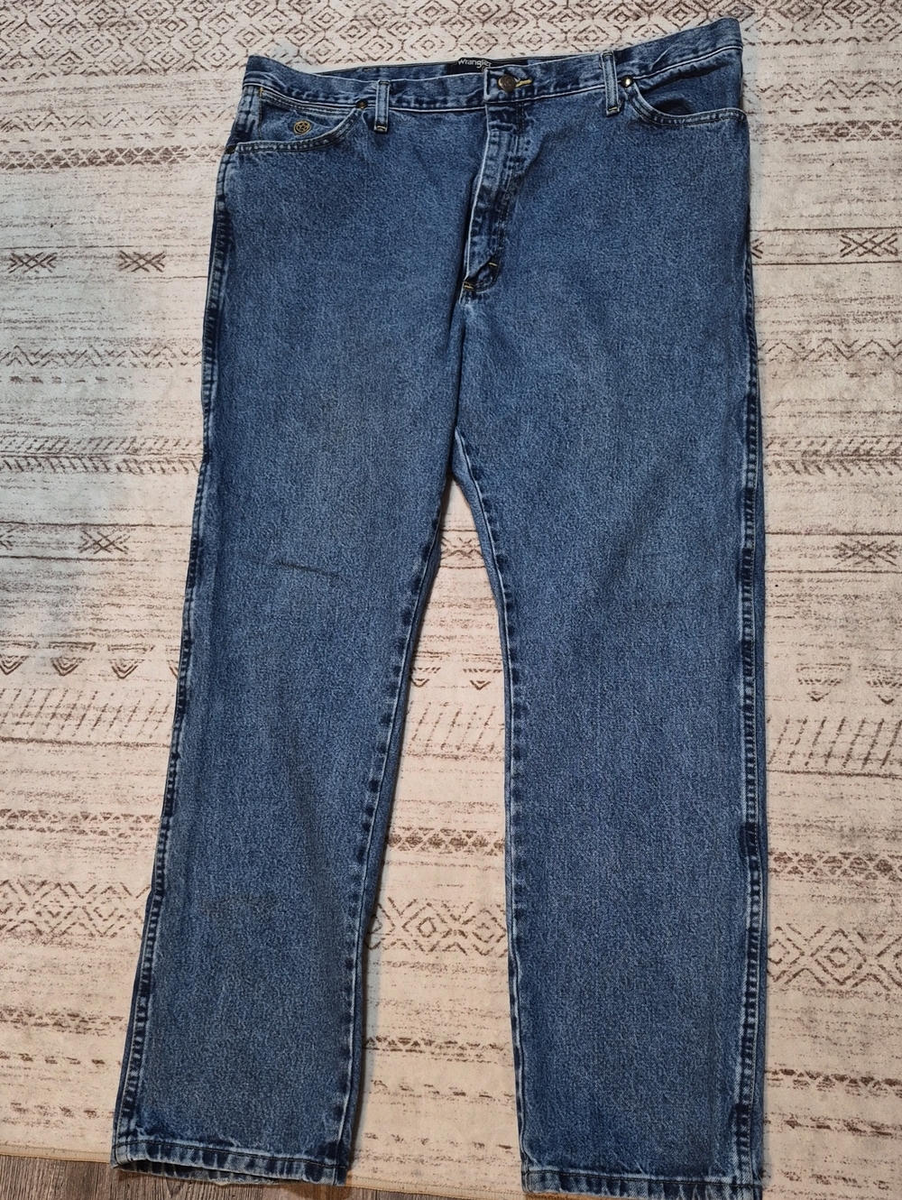Wrangler Men's Relaxed Fit Blue Denim Jeans